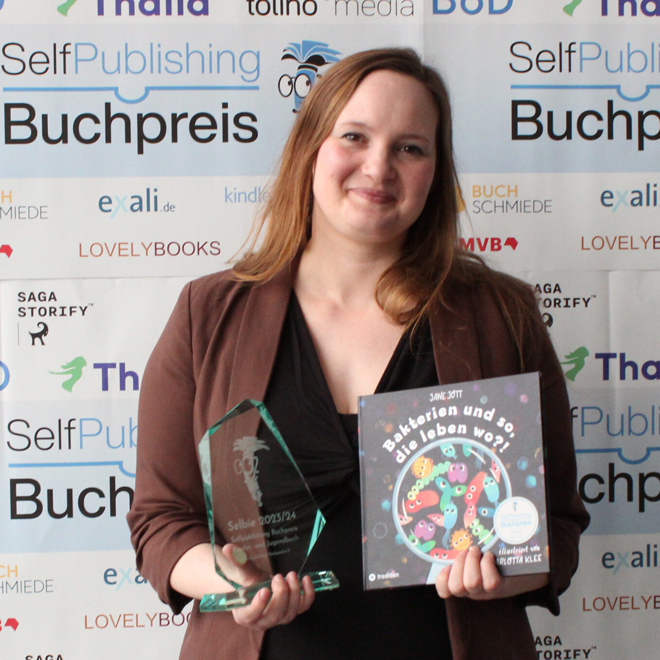 Die Kinderbuchautorin Jane Jott ist die Gewinnerin vom Selfpublishing Buchpreis in der Kategorie Kinder- und Jugendbuch